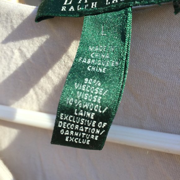 Beige Ruffles Long Sleeve TOP Ralph Lauren - Picture 8 of 9